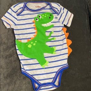 Cute baby boy dinosaur onesie